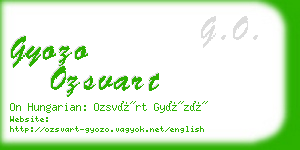 gyozo ozsvart business card